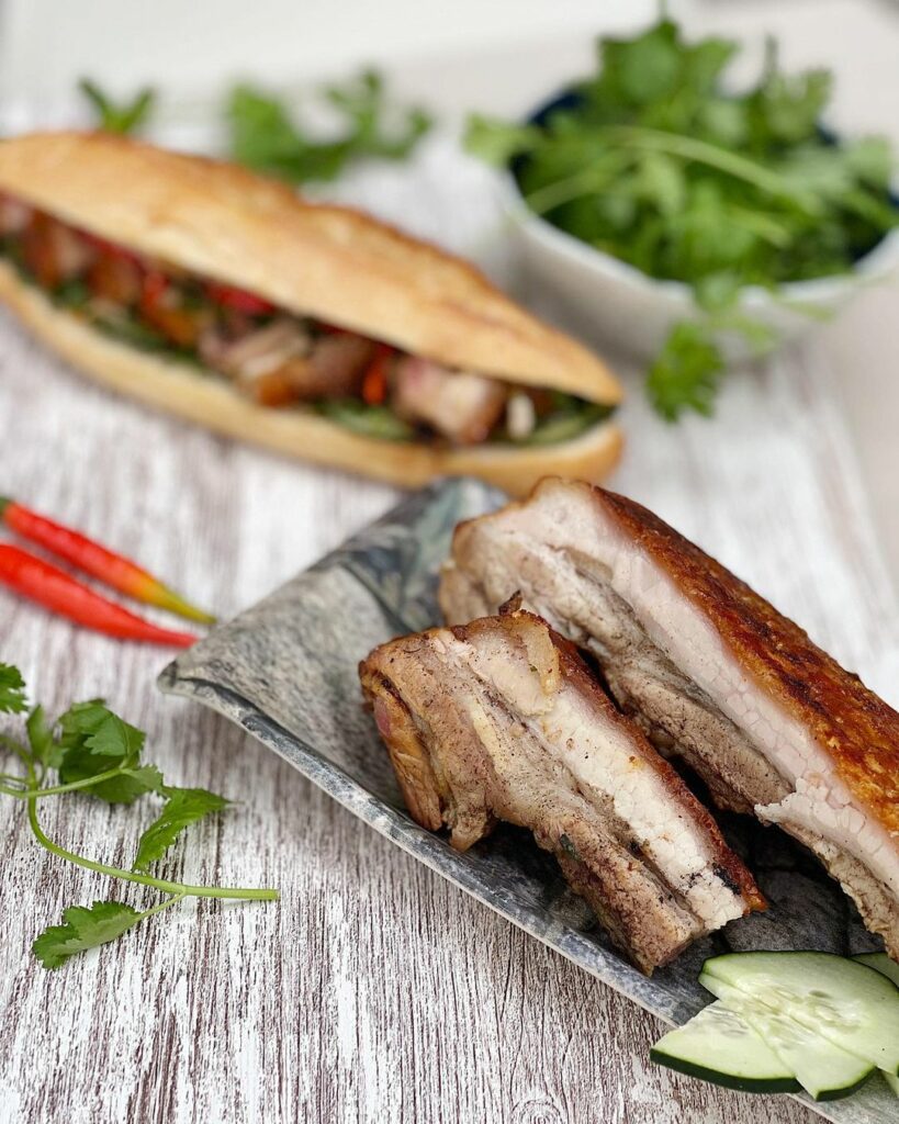 How to Make Roasted Pork Belly Banh Mi at Home?