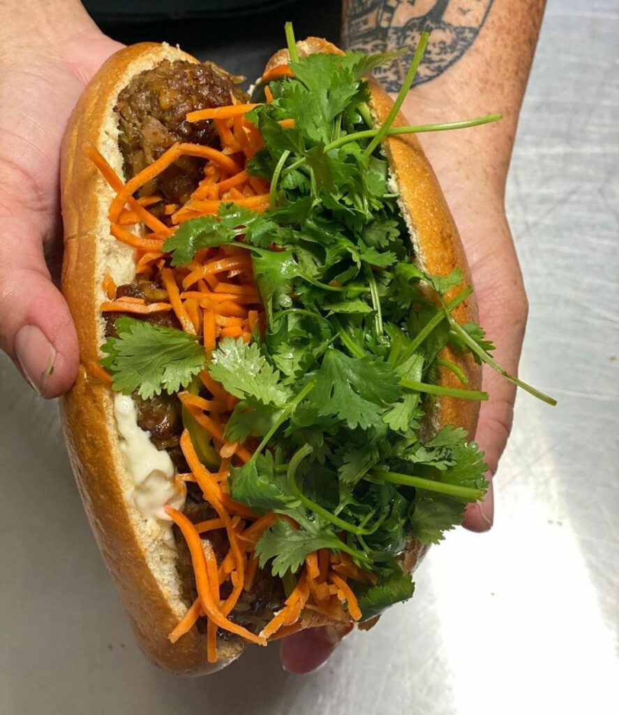 What are meatball banh mi variations 887x1024