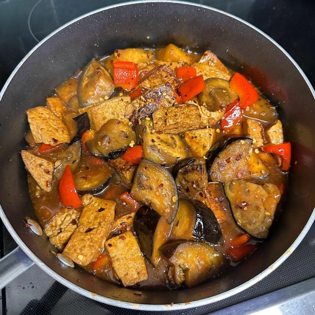 Vegan Eggplant Tofu Curry for Meatless Monday