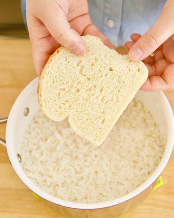 how to fix mushy rice with bread